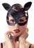 Bad Kitty Cat Mask Black Imitation Leather with Rhinestone Accents