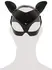 Bad Kitty Cat Mask Black Imitation Leather with Rhinestone Accents