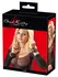 ZADO Adjustable Black-Red Wrist Restraints with Heart Motif PU Leather
