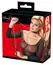 Bad Kitty Adjustable Black & Red Collar with Leash Set 35-48 cm