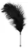 Zado Black Ostrich Feather Wand Acrylic Handle 13cm Elegant Design