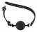 ZADO Silicone Gag Medium - Black Adjustable Strap, 4 cm Diameter