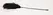 Bad Kitty Black Feather Wand 38cm - Elegant Touch Accessory