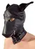 ZADO Faux Leather Dog-Style Hood with Collar, Adjustable Fit, Black