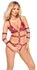 Bad Kitty Strap Body Red XL - Adjustable Bondage-Style One-Piece Lingerie