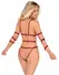 Bad Kitty Strap Body Red XL - Adjustable Bondage-Style One-Piece Lingerie
