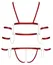 Bad Kitty Strap Body Red L Adjustable Bondage-Inspired One-Piece