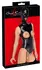 Bad Kitty Body & Mask XL Black Vegan Leather Suspender Set