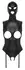 Bad Kitty Vegan Leather Suspender Body & Mask Set, Size S, Black