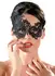 Cottelli Collection Embroidered Eye Mask Elegant Black Lace Design