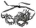 Cottelli Collection Embroidered Eye Mask Elegant Black Lace Design