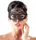 Cottelli Collection Embroidered Eye Mask Black - Elegant Lace Design