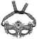 Cottelli Collection Embroidered Eye Mask Black - Elegant Lace Design