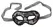 ZADO Elegant Lace Eye Mask with Satin Ribbon - Black, Universal Fit