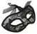 ZADO Elegant Lace Eye Mask with Satin Ribbon - Black, Universal Fit