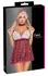 Cottelli Costumes Plaid Strap Dress Set with Collar, Size M