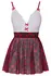 Cottelli Costumes Plaid Mini Dress Set Adjustable Straps S