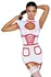 Cottelli Costumes Nurse L Intimate Dress White-Red, Adjustable Straps