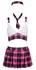 Cottelli Costumes School Uniform Set XL Pink-Black-White Chequered