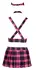 Cottelli Costumes School Uniform Set XL Pink-Black-White Chequered