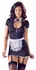 Cottelli Collection Maid Dress M Adjustable Straps Lace Trim Black-White