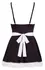 Cottelli Collection Maid Dress L Classic Black & White Adjustable Fit