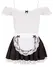Cottelli Collection Maid Dress S Black & White Adjustable Lace
