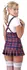 Cottelli Collection Schoolgirl Dress L - Blue/Red, Pleated Uniform Style