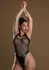 Highwaist Bodysuit With Chain - Mesh & Wetlook, Elegant Chain Detail