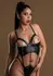 Svenjoyment Wetlook Bodysuit With Chain, Glossy Black, Adjustable Fit