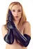 Cottelli Collection Matte Black Long Gloves S-L Stretch Fit
