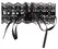 Cottelli Collection Black Choker Embroidered with Pearls & Rhinestones 36cm
