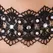 Cottelli Collection Black Choker Embroidered with Pearls & Rhinestones 36cm