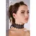 Cottelli Collection Black Choker Embroidered with Pearls & Rhinestones 36cm