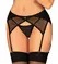 Obsessive Nesari Garter Belt XS/S Black Gold Adjustable Mesh