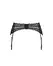 Obsessive Medilla Garter Belt XL/2XL - Black, Adjustable, Lace Finish