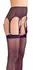 Cottelli Collection Suspender Belt Black S/M with Stockings Set