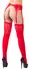 Cottelli Collection Suspender Belt Red L/XL with Matching Stockings