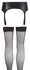 Cottelli Collection Wet Look Suspender Belt Set XL, Black Finish