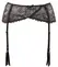 Cottelli Collection Suspender Belt Black L - Adjustable Embroidered Design