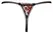 Cottelli Lingerie Lace String M/L with Removable Pearl Chain, Black/Pink