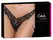 Cottelli LINGERIE String M/L with Removable Pearl Chains, Black Lace