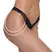 Cottelli Lingerie String S/M with Removable Pearl Chains, Black Lace