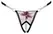 Cottelli LINGERIE String Flower M/L - Tulle, Embroidery & Pearl Chains