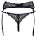 Cottelli Collection Lace Lingerie Set with Adjustable Suspenders Black L