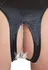 Cottelli Collection G-String Pearls Black S Satin Briefs with Pearls