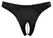 Cottelli Collection G-String Pearls Black S Satin Briefs with Pearls