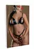 Daring Intimates Wetlook 2-Piece Bra Set Open Cup & Crotch Black S/M