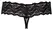 Cottelli Collection Floral Lace Intimate String Black L with Pearl Detail
