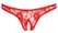 Cottelli Collection Lace String S Red - Floral Open Design Lingerie